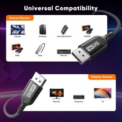 80Gbps DisplayPort 2.1 Cable 3.3FT 16K@60Hz 8K@120Hz 4K@240Hz HDR10 DSC DP