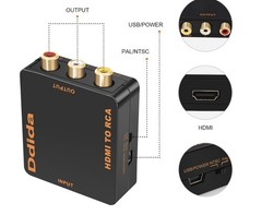 HDMI to RCA HD 1080P HDMI to AV 3RCA CVBS Composite Video Audio Converter Cable