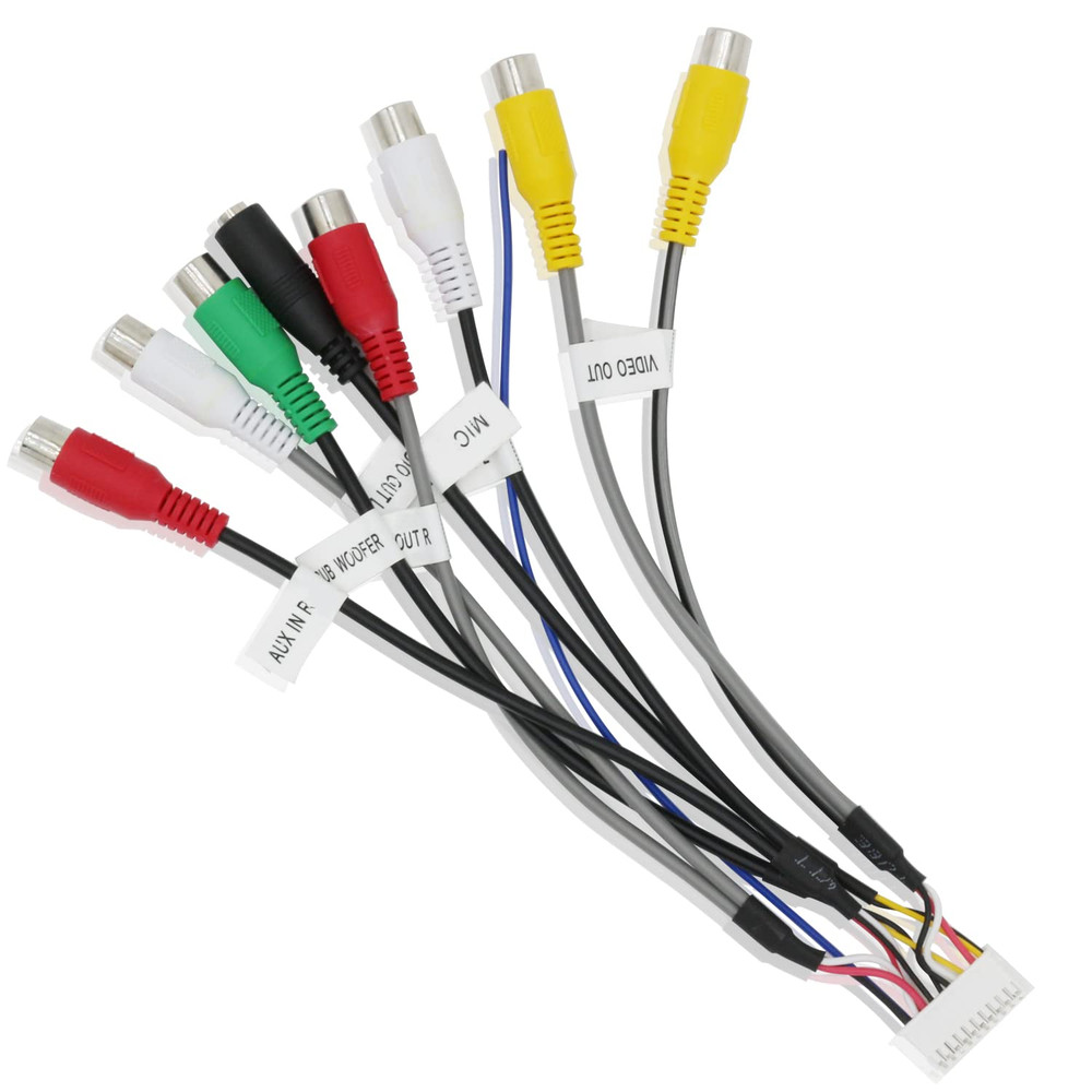 20 Pin Car Radio RCA Harness Adapter Plugs for Most Android Car Stereo Radio