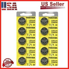 10 x New Original Toshiba CR2032 CR 2032 3V LITHIUM BATTERY BR2032 DL2032 Remote