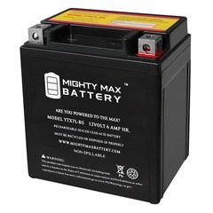 Mighty Max YTX7L-BS 12V 6Ah Battery Replacement for FTX7L-BS, WP7L-BS