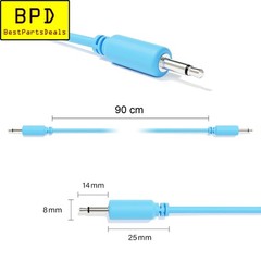 2x 3Ft (90cm) – 1/8″ Mono 3.5mm Male to Male Audio Patch Cable Cord TS Plug Mic