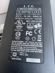 4-Pin 24V AC/DC Adapter For L.T.E. LTE120ES-S4-1 LTE Li Tone Electronics 120W 5A