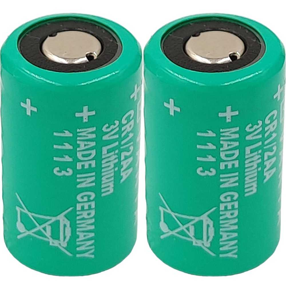 2-Pack 3V CR 1/2 AA Series Lithium Battery CR1/2AA 950mAh Cylindrical Battery