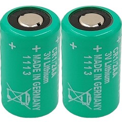 2-Pack 3V CR 1/2 AA Series Lithium Battery CR1/2AA 950mAh Cylindrical Battery