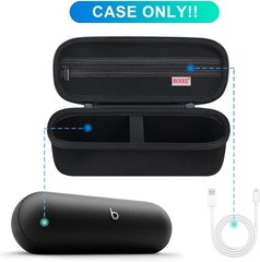 Beats Pill Bluetooth Speaker Carrying Case Travel Bag Black Black Mesh Pocket
