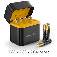 8 Pack Rechargeable AAA Batteries Lithium with Fast Charger 1300mWh, 1.5V Output