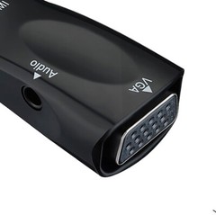 HDMI Male to Gold-Plated VGA Female Adapter w/ 3.5mm Audio Port f PC/Laptop/HDTV