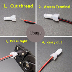 300PCS Closed End Crimp Cap12-10 16-14 22-18 AWG Gauge Wire Connector Terminal