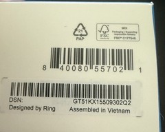Sealed Ring Wired Doorbell New In Box Black Camera
