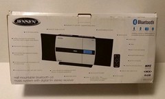 Jensen Bluetooth Wall-Mountable Music System CD Player FM Radio JBS-225 Open Box