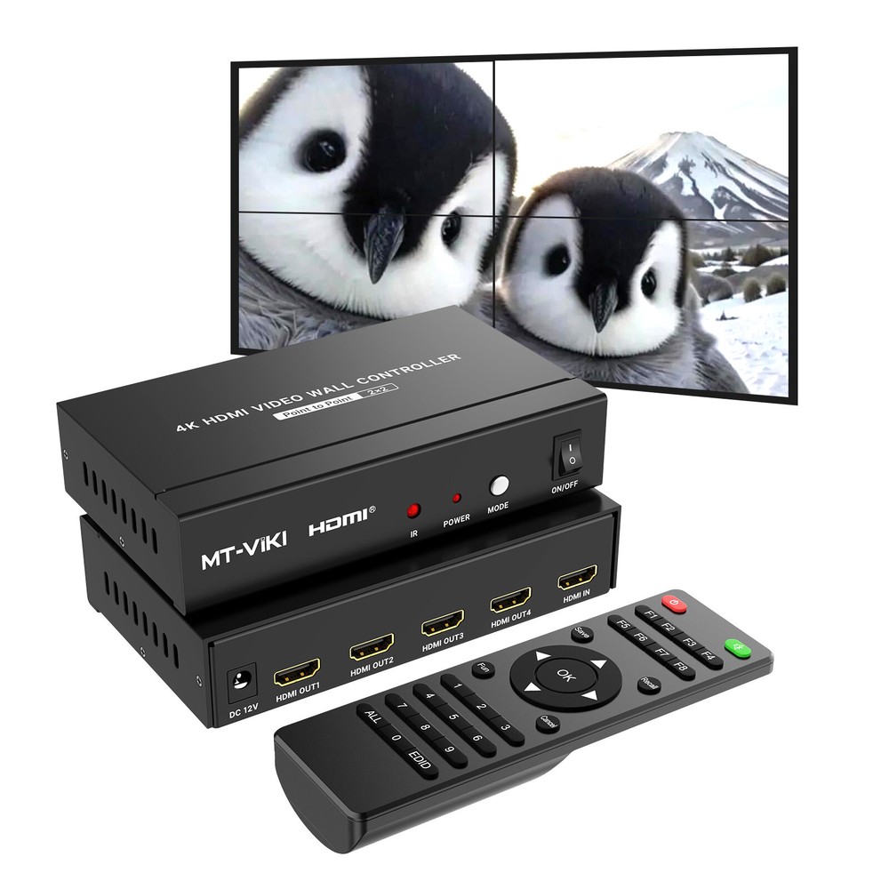 MT-VIKI 4K@60Hz 1×4 HDMI Video Wall Controller Processor 1 in 4 out Multi Screen