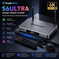 New SuperBOX S6 Ultra Media Player 4GB+128GB Wifi-6 Android 12 Fast Ship