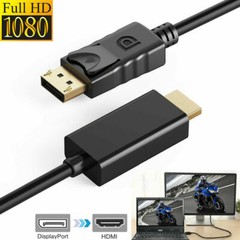 6FT Display Port DP to HDMI Cable Adapter Converter Audio Video PC HDTV LOT