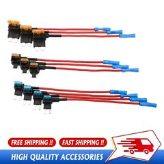 12V Car Add-a-Circuit Fuse Adapter 10pcs Set Standard Mini Tap Blade Holder