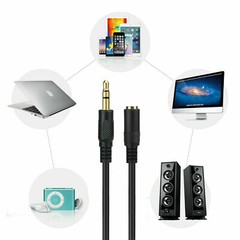 3.5mm Audio Extension Cable Male to Female M/FStereo Aux Auxiliary Black 5 Feet
