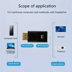 4K Display Port to HDMI Male Female Adapter Converter DisplayPort DP to HDMI