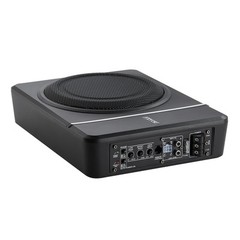 VEVOR 8″ 240W Slim Under-Seat Subwoofer Powered Car Truck Sub w/ Amp Kit Speaker