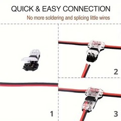 10/20PCS T-Tap 2-Pin Wire Connectors 22-18 AWG Quick Splice Low Voltage