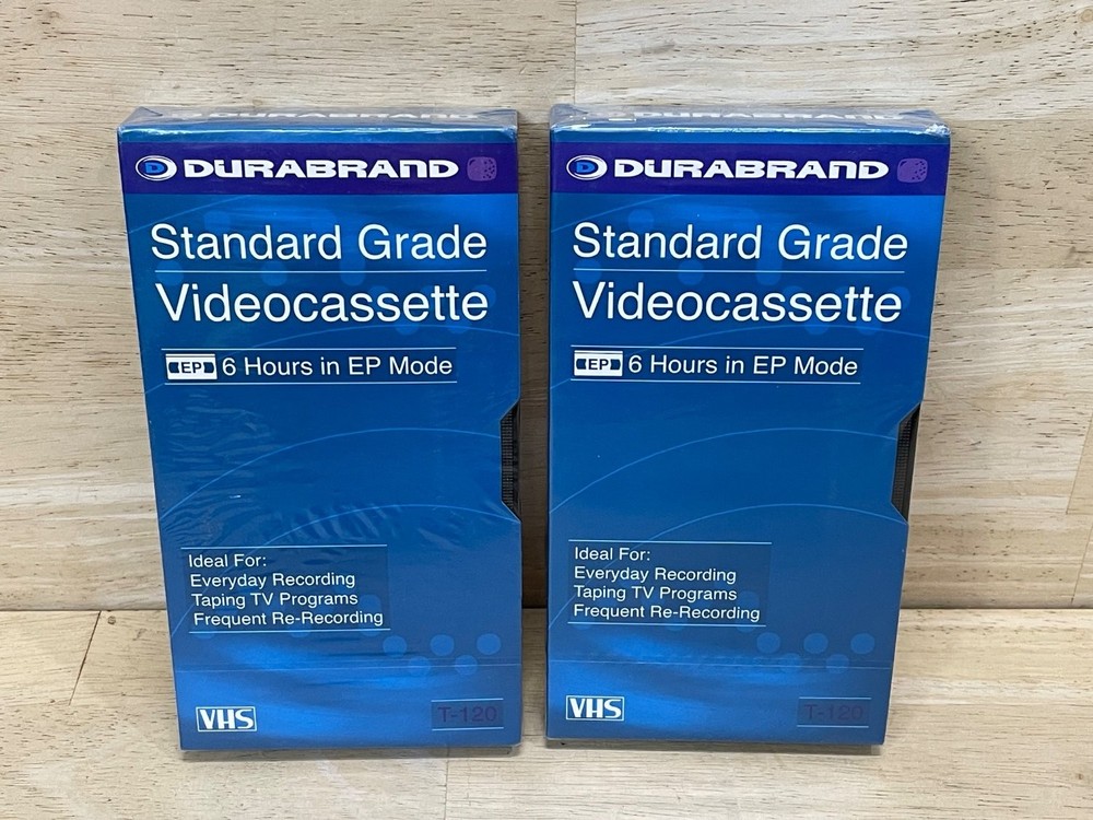 2 Durabrand T-120 VHS 2000s New