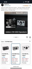 Audio Pro ADDON C10 MKII Wireless Speaker, WiiM Edition | High-Fidelity Grey