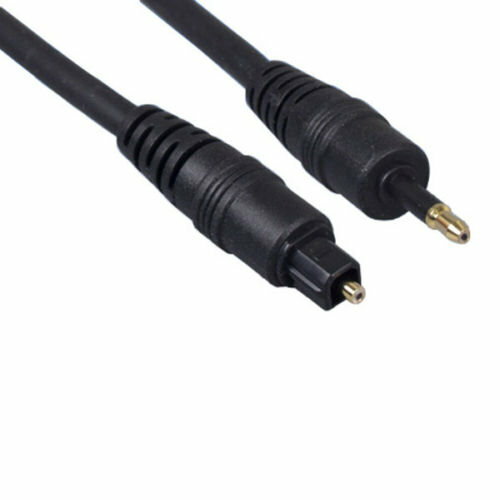 Kentek 3′ Toslink to Mini Audio Cable SPDIF Digital Fiber Optical 5.0mm to 3.5mm