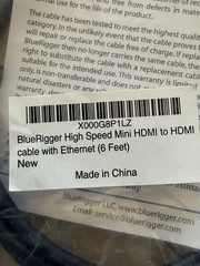 BlueRigger Mini HDMI to HDMI Cable, 6FT, 4K 60Hz HDR, Bidirectional High Speed
