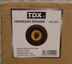 TDX TDX-CE65 Frameless Speaker 60Hz-20KHz 60 Watts RMS 8 ohms NEW SEALED