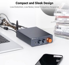 Audio BT20A Pro Bluetooth 5.0 Amplifier, 300W x2 Wireless Amp, TPA3255 2 Channel