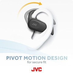 Jvc Nearphones Open Ear True Wireless Headphones, BT 5.4, up to 26 Hours – Black