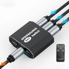 3-Port SPDIF Toslink Digital Optical Audio Switch 3×1 with IR Remote