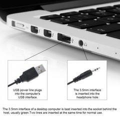 USB 2.0 Speakers 3.5mm Stereo Jack for PC Laptop Smartphone Computer Speaker