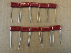 10 New Panasonic .1 uf 630v Film Capacitors Polypropylene Radial 15mm Pitch (Qty