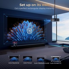 4K Projector NetfIix DoIby 80000LMS 1080P 5G WiFi Bluetooth Video Home Theater
