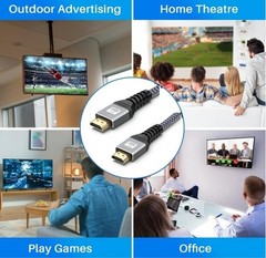 2.1 48Gbps 8K HDMI Cable HDMI High Speed Braided UHD HDTV 3D Dolby HDCP eARC HDR