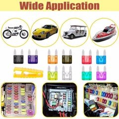 120Pcs Mini Blade Fuse Assortment Kit Fuses Assorted Set Auto Car Motorcycle SUV