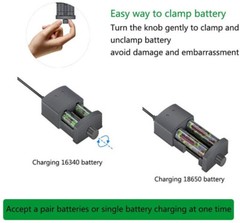 2-bay Universal Cylindrical Lithium Battery charger for 18650,16340,21700,etc.