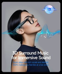 AI Smart Glasses Gradient Lenses Men Women 8MP Camera 4K HD Video Recorder