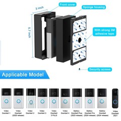 Adhesive Mount Doorbell Bracket No Drill Compatible Ring Video Doorbell Holder