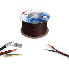 100ft Speaker Cable 14AWG CL3 Rated Bulk In Wall Audio Wire 14/2 Gauge Black