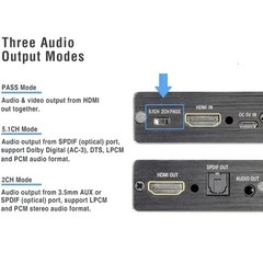4K * 2K HDMI Stereo Audio Video Extractor Converter HDMI+ Optical SPDIF 3.5mm n