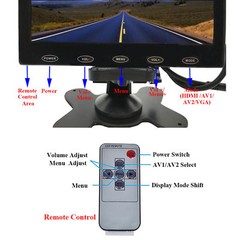 9″ IPS LCD Car Monitor 1024×600 Screen AV Wireless Sync for Android IOS iPhone