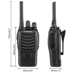 2 x Baofeng BF-88A 40-48 Hours Working Two-way Ham Radio 5W 16CH Walkie Talkie