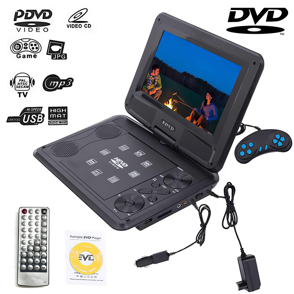 10.8″ Portable Car DVD Player AVI EVD SVCD VCD CD Mp3 JPG USB/SD Mode ALL Region