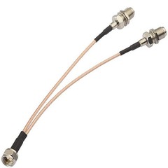 New F Type Coax Cable Splitter To F Dual Female 3 Way RG316 Coaxial Cable