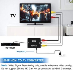 HDMI To RCA AV Adapter Converter Cable CVBS 3RCA 1080P Composite Video Audio