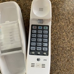 Vintage AT&T Trimline 210 Corded Home Phone Push Button Beige/White Telephone