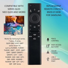 Original Samsung Solar Voice Remote BN59-01385A Bluetooth USB-C Rechargeable