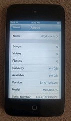Apple iPod Touch A1367 (4th Generation) 8GB – Black MC540LL/A