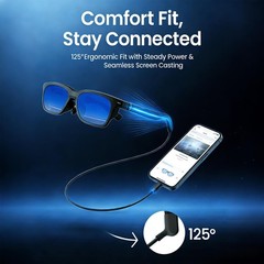 Charging Cable Fit For XREAL Air One AR Smart Glasses 125° Ergonomic 18 Cor AIRU